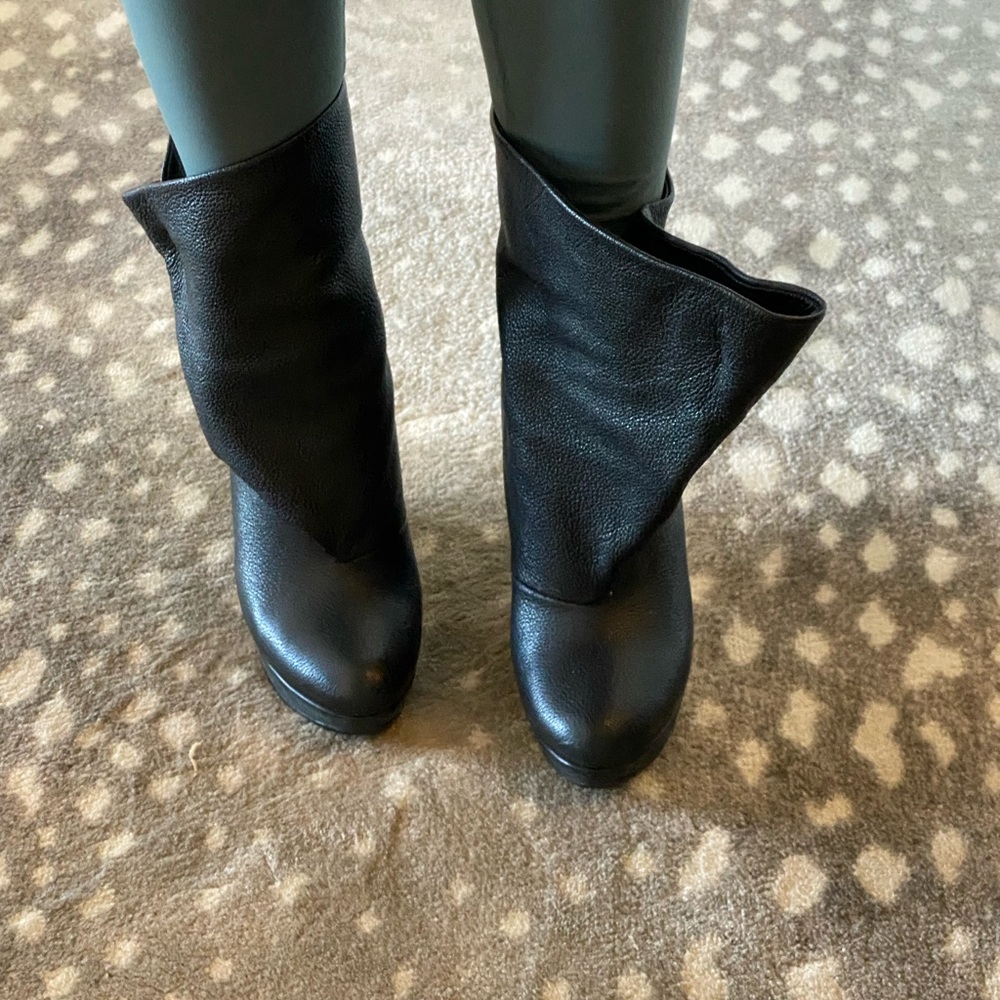 Balenciaga black avant garde comme des garcons boots booties sz 9.5